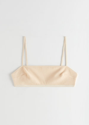 Bandeau Ribbed Creme Bikini And Other Stories