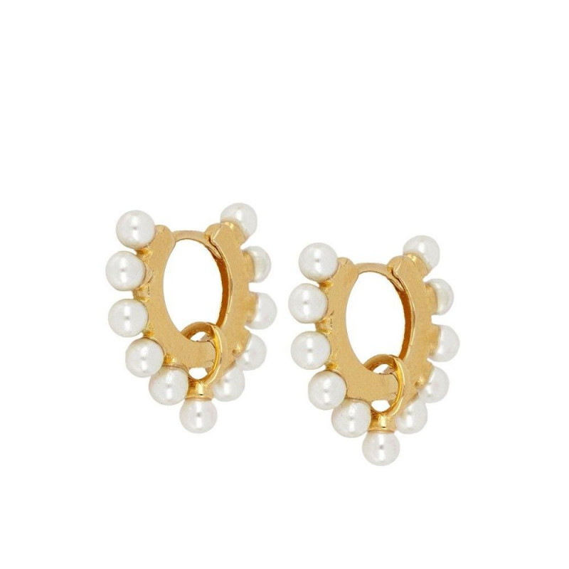 Tendance Trend Bijou Jewellery Or Gold Argent Silver By Lia Earrings Boucles Oreilles Hoops Creoles Perle Pearl