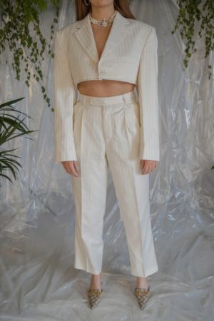 The Vintage Studio Fashion Blog Mode Tendance Trend Summer Ete 2020 Reworked Vintage Pants Set White