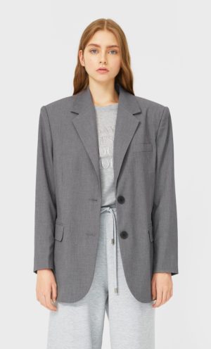 Junesixtyfive Fashion Blog Mode Tendance Automne Hiver 2020 Selection Stradivarius Blazer Oversize Gris