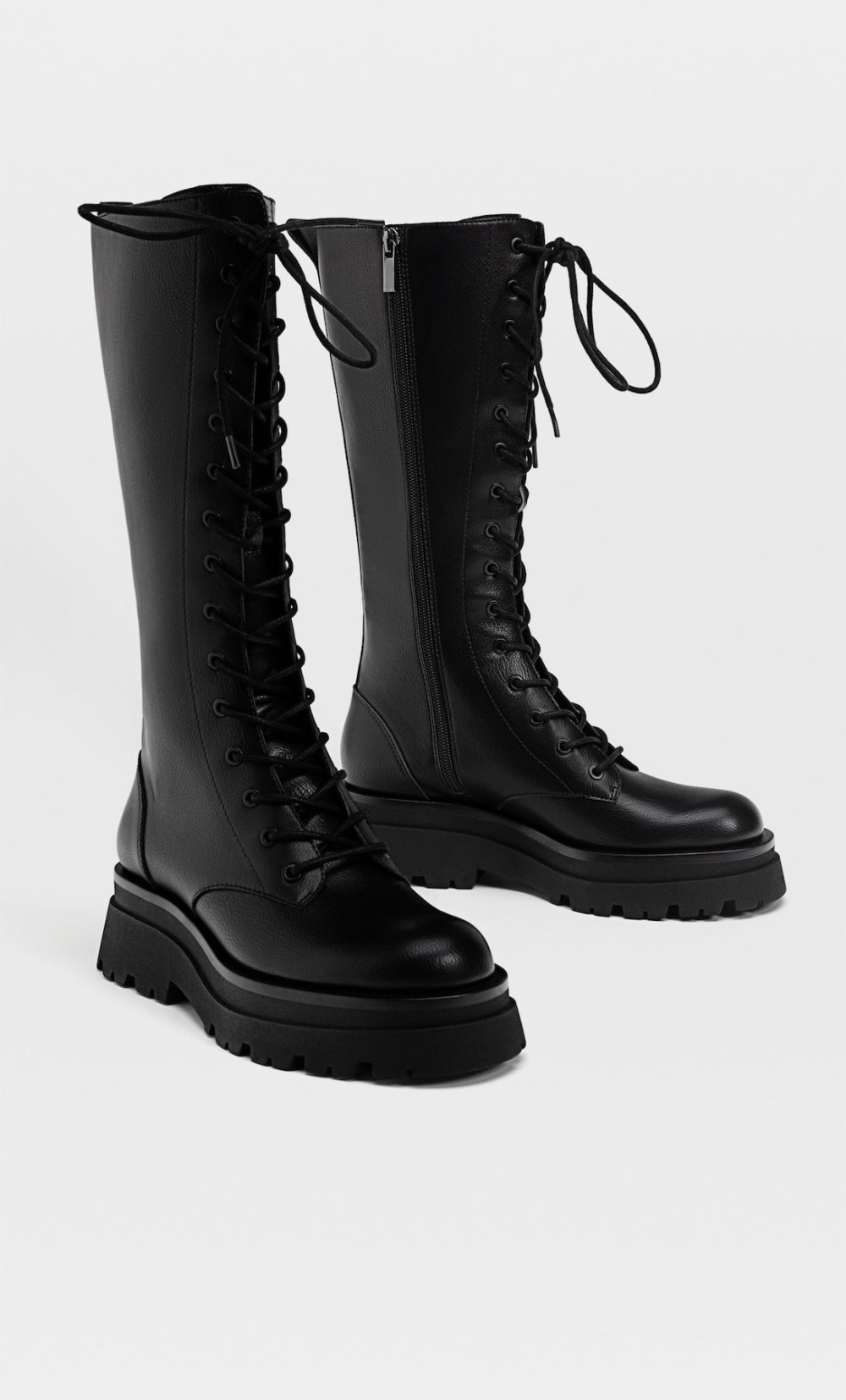 Junesixtyfive Fashion Blog Mode Tendance Automne Hiver 2020 Selection Stradivarius Bottes Bottines Lacets Noir