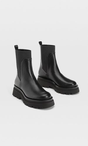 Junesixtyfive Fashion Blog Mode Tendance Automne Hiver 2020 Selection Stradivarius Bottines Track Noir