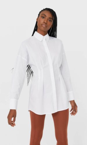 Junesixtyfive Fashion Blog Mode Tendance Automne Hiver 2020 Selection Stradivarius Chemise Blanche Cintree