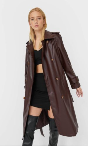 Junesixtyfive Fashion Blog Mode Tendance Automne Hiver 2020 Selection Stradivarius Manteau Cuir Marron