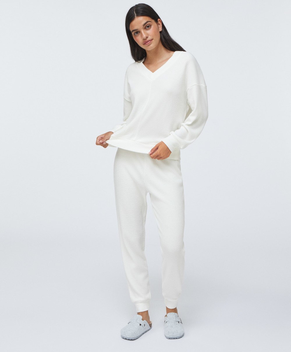 Oysho Junesixtyfive Fashion Blog Mode Tendance Automne Hiver 2020 Loungwear Ensemble Blanc