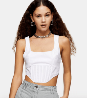 Topshop Crop Top Corset Blanc Junesixtyfive Fashion Blog Mode