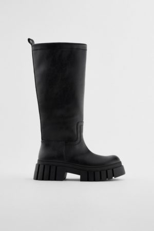 Zara Bottes Hautes Noires Track Junesixtyfive Tendance Fashion Blog Mode Automne Hiver 2020